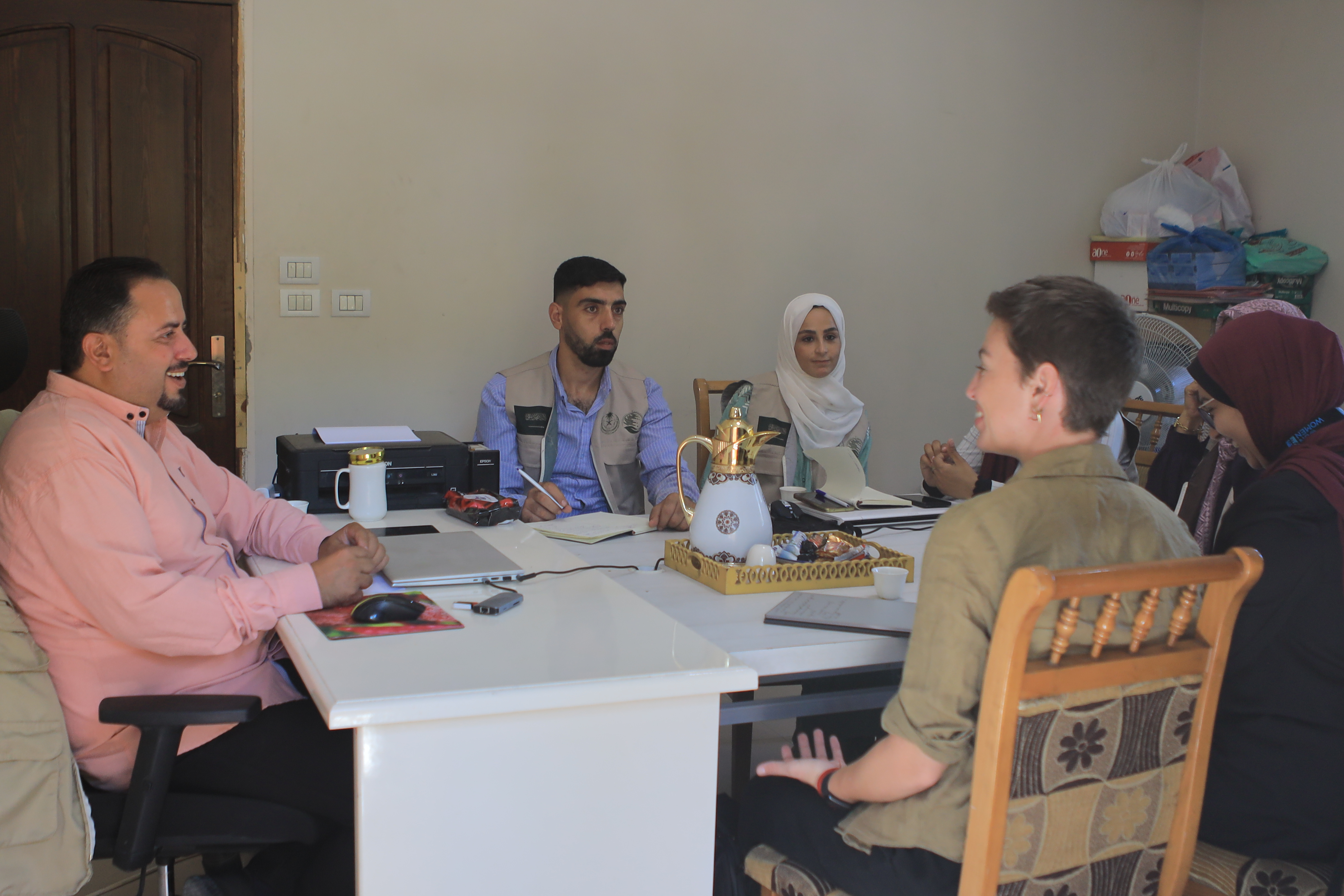 المركز السعودي يستقبل مديرة عمليات الأمم المتحدة للمرأة في غزة